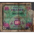 FRANCE BANKNOTE 10 P116 1944 POOR = A RELIC OF ...