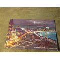 1930s Postcard - Illuminated Douglas promenade,...