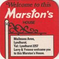 BEER MAT - MARSTONS BREWERY - MAILMANS ARMS (LY...