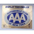 Automobile Club of New York. Unused AAA bumper ...