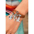 Silver Good Luck Cactus Multi-Layered Bracelet