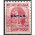 Samoa 1920 SG144 1d Carmine Victory Mounted Min...
