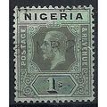 Nigeria 1915 SG8c 1/- Black/Blue-Green (Blue-Gr...