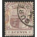 Mauritius 1895 3c Dull Purple and Deep Purple w...
