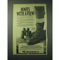 1978 Wolverine Boots Ad - Boots With A View