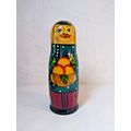 Wooden Nesting Man Figure Holding Apple Basket ...