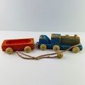 Wooden Train Vintage Child Pull Toy