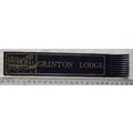 Vintage: black leather bookmark - Grinton Lodge