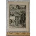 Vintage engraving Avebury, Littlecote, Silbury,...
