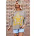 Medium Grey Floral Starbust Exposed Seam Minera...