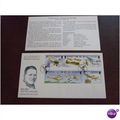 1996 Alderney Tommy Rose aviator FDC Special ha...