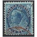 Canada 1898 SG157 5c Slate Blue Good Used .