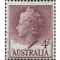 AUSTRALIA, Queen Elizabeth II, violet-red 1957, 4d