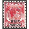 Malaya (BMA) 1945 SG7 8c Scarlet Mounted Mint ....