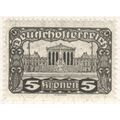 Austria 1919 - 5k olive/black - Parliament Buil...