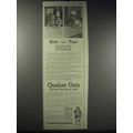 1913 Quaker Oats Ad - Rich and Poor