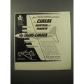 1950 TCA Trans-Canada Air Lines Ad - Fast non-stop service to Canada Montreal