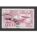 LEBANON 1959 AIR MAIL DOUGLAS DC 6B KHALDE AIRP...