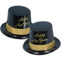 Beistle 88630-25BK Gold New Years Plastic Legac...