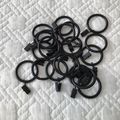 Black Clip On Curtain Rings 1 1/2” Diameter