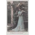 Man & Glamour Lady Caressing Bird at House Nest...