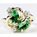 Russian Nanocrystal Emerald, 10KY Gold Ring, R016