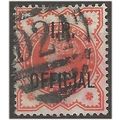 1888 O13 1/2d Vermilion Inland Revenue Official...