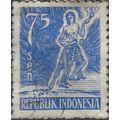 INDONESIA, Spirit of Indonesia, blue 1953, 75se...