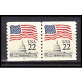 2115a 22c U.S. Flag Very Fine MNH CNP Left 5 PA...