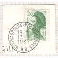 France 1987 - Strasbourg postmarked 1.90f Liber...