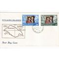 Pitcairn Islands 1972 Royal Silver Wedding FDC ...