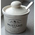 Charlotte Watson Mustard Pot with Spoon, empty,...
