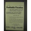 1935 Iowa State College Ad - Profitable Vacation