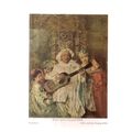 GILLES AND HIS FAMILY by Watteau unused vintage...