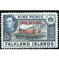 Falklands FID South Shetland KGVI 1944 9d Black...