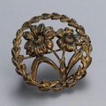 Vintage Sterling Flower Wreath Brooch