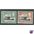 KUT stamps 1952 - SG 163/164 - Royal visit 10c ...