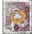 CHILE, CHRISTMAS, Baby and crib in the stars, v...