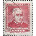 CHILE, Manuel Montt, 1809-1880, red 1956, 50pes...