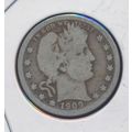 1909-P Barber 90% Silver Quarter, Circulated & ...