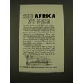 1960 Cunard Union-Castle Cruise Ad - See Africa...