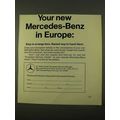 1970 Mercedes-Benz Car Ad - In Europe