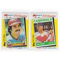 Two 1982 K-Mart Cardinal cards #6 Ken Boyer, #3...