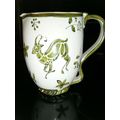 Vintage Hand Painted Nature Scene Glazed Cerami...