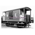 pu1290 - NER Railway Brake Van - print 6x4