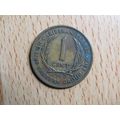 Eastern Caribbean Territories 1960 1 Cent Coin