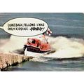 Postcard RNLI lifeboat. Come Back Fellows - I W...