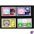 ST LUCIA 1972 STEAM SHIPS ON STAMPS SET 4 VALS ...