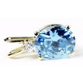 Swiss Blue Topaz, 14KY Gold Pendant, P020