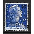 FRANCE 1955 20F BLUE FRANCE SG 1238B FINE USED#2